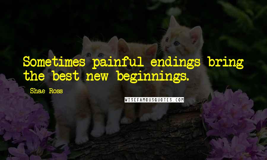Shae Ross Quotes: Sometimes painful endings bring the best new beginnings.