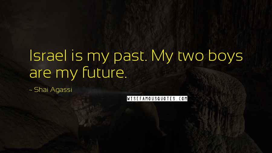 Shai Agassi Quotes: Israel is my past. My two boys are my future.