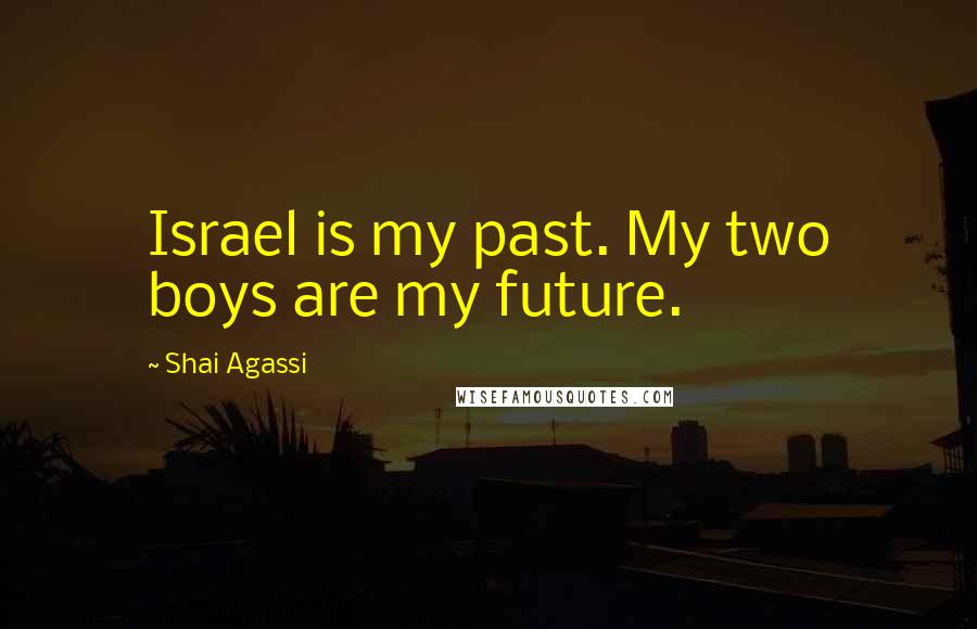 Shai Agassi Quotes: Israel is my past. My two boys are my future.