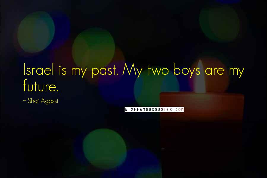 Shai Agassi Quotes: Israel is my past. My two boys are my future.