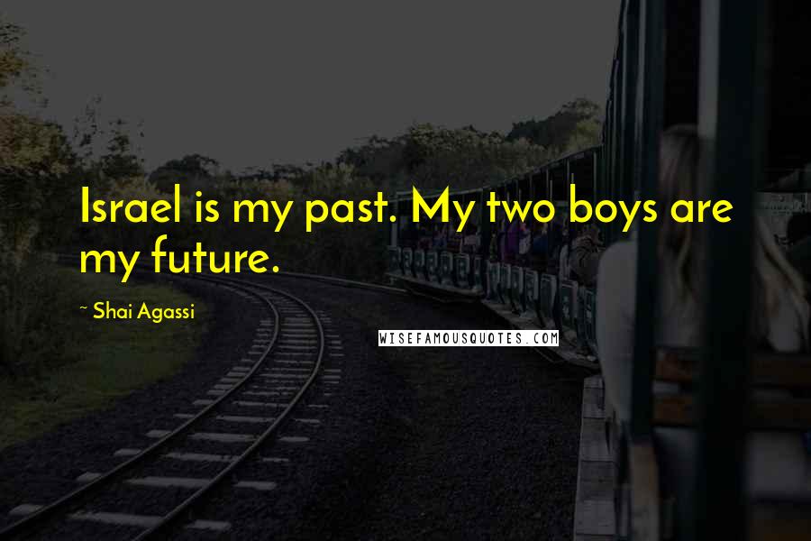 Shai Agassi Quotes: Israel is my past. My two boys are my future.