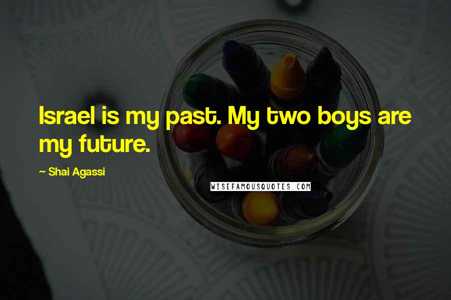 Shai Agassi Quotes: Israel is my past. My two boys are my future.