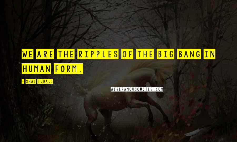 Shai Tubali Quotes: We are the ripples of the Big Bang in human form.