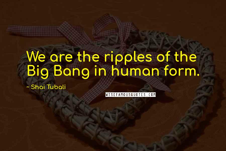 Shai Tubali Quotes: We are the ripples of the Big Bang in human form.