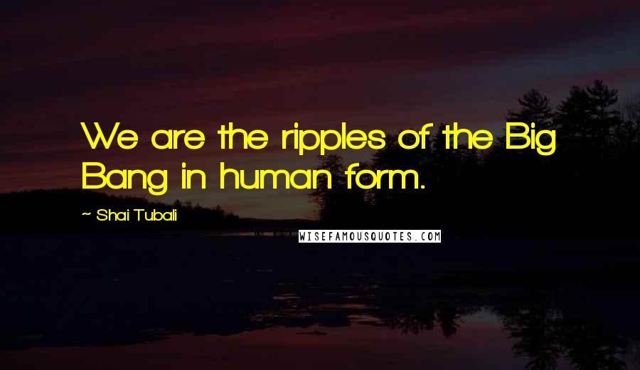 Shai Tubali Quotes: We are the ripples of the Big Bang in human form.