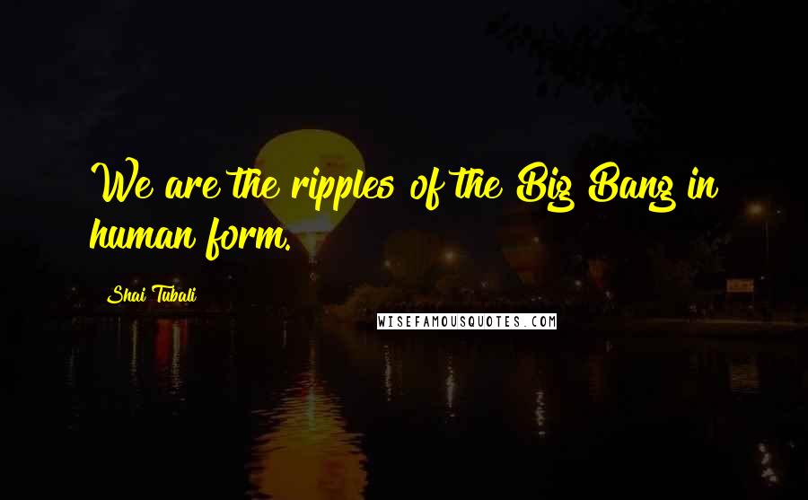 Shai Tubali Quotes: We are the ripples of the Big Bang in human form.