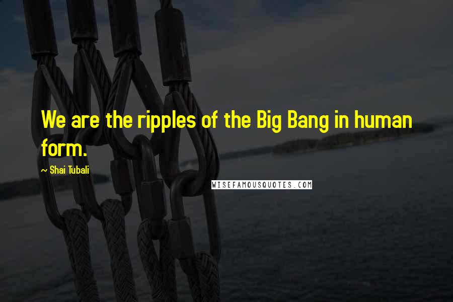 Shai Tubali Quotes: We are the ripples of the Big Bang in human form.