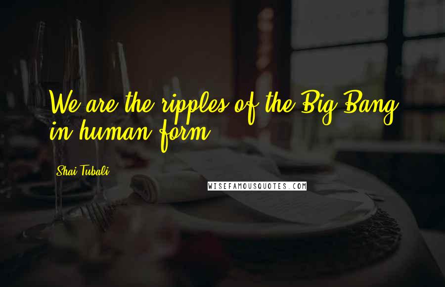 Shai Tubali Quotes: We are the ripples of the Big Bang in human form.