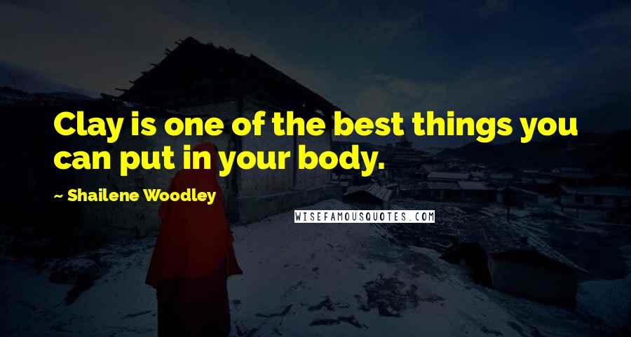 Shailene Woodley Quotes: Clay is one of the best things you can put in your body.