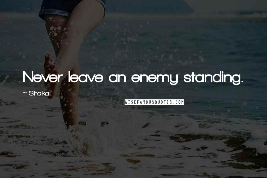 Shaka Quotes: Never leave an enemy standing.