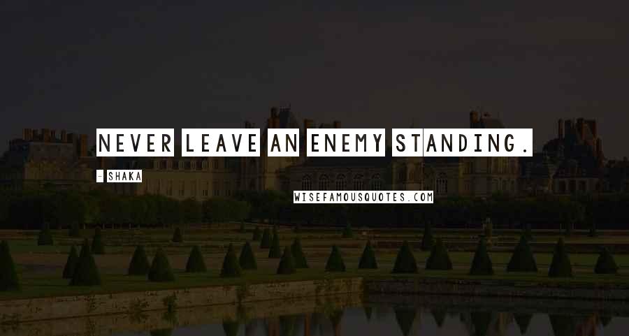 Shaka Quotes: Never leave an enemy standing.