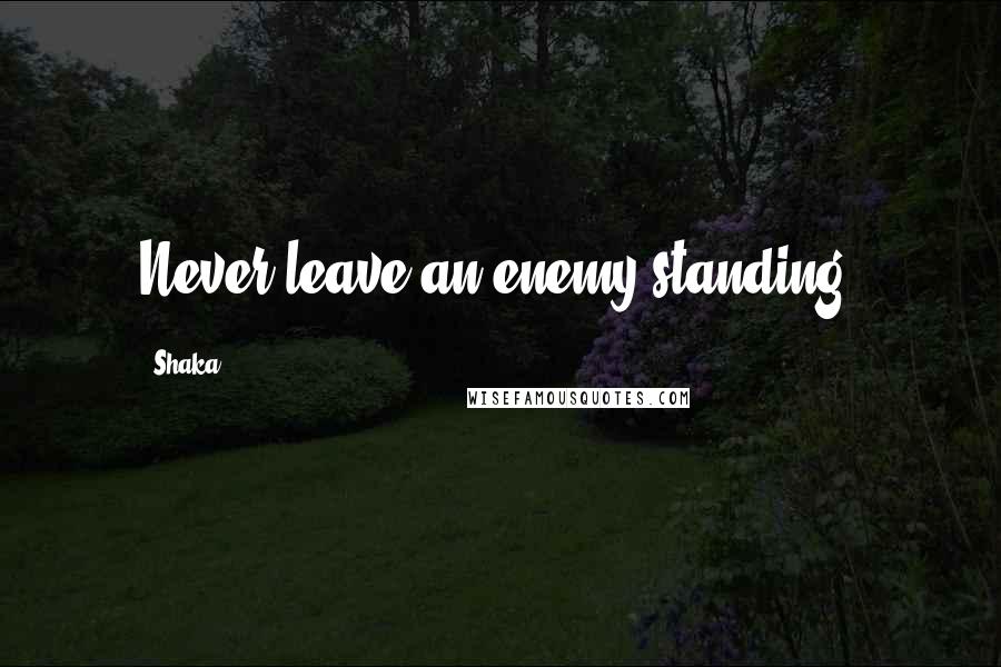 Shaka Quotes: Never leave an enemy standing.