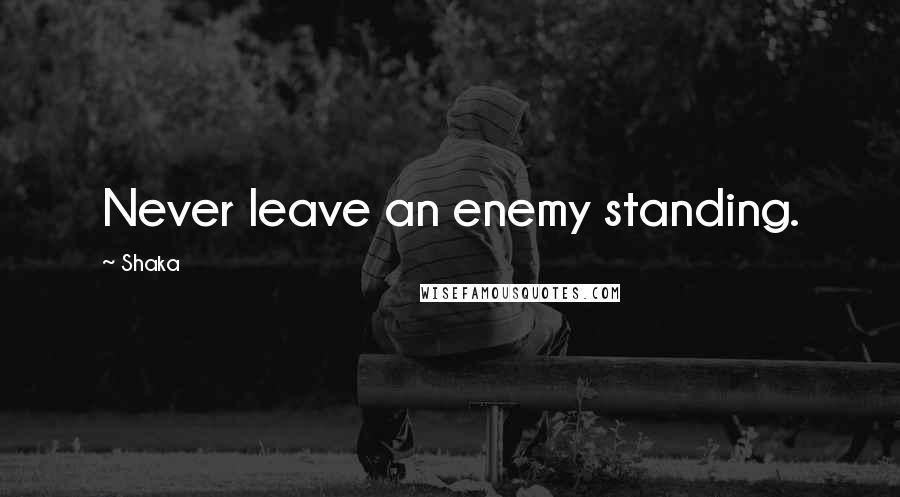 Shaka Quotes: Never leave an enemy standing.