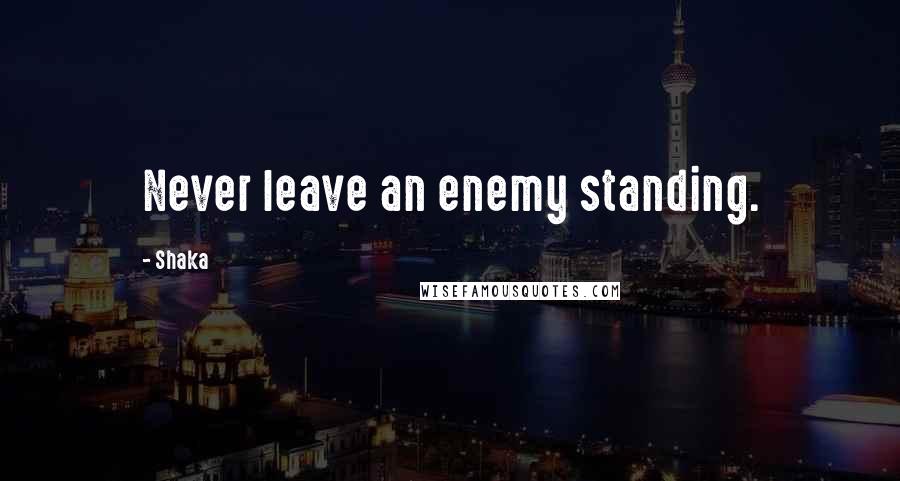 Shaka Quotes: Never leave an enemy standing.