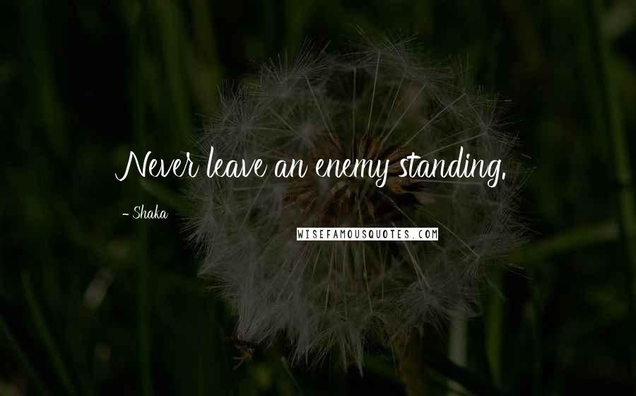 Shaka Quotes: Never leave an enemy standing.