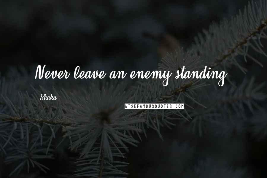 Shaka Quotes: Never leave an enemy standing.