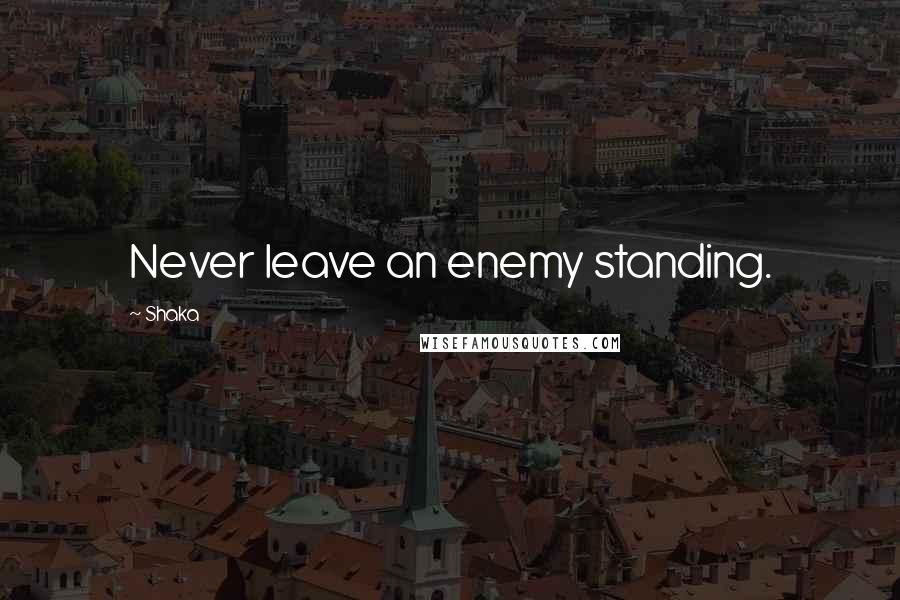 Shaka Quotes: Never leave an enemy standing.