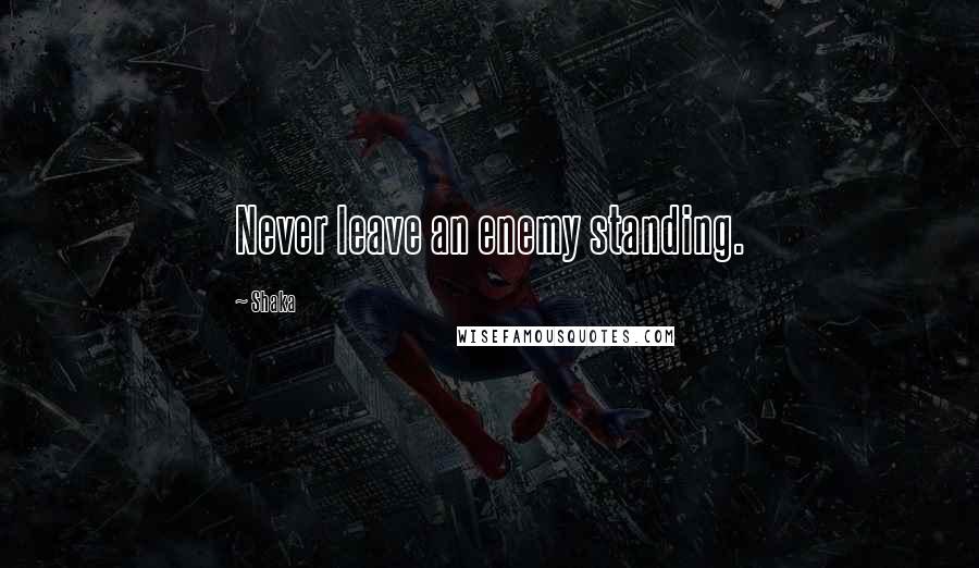 Shaka Quotes: Never leave an enemy standing.
