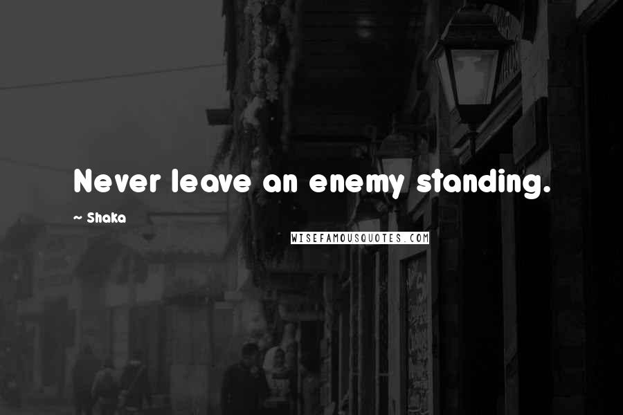 Shaka Quotes: Never leave an enemy standing.