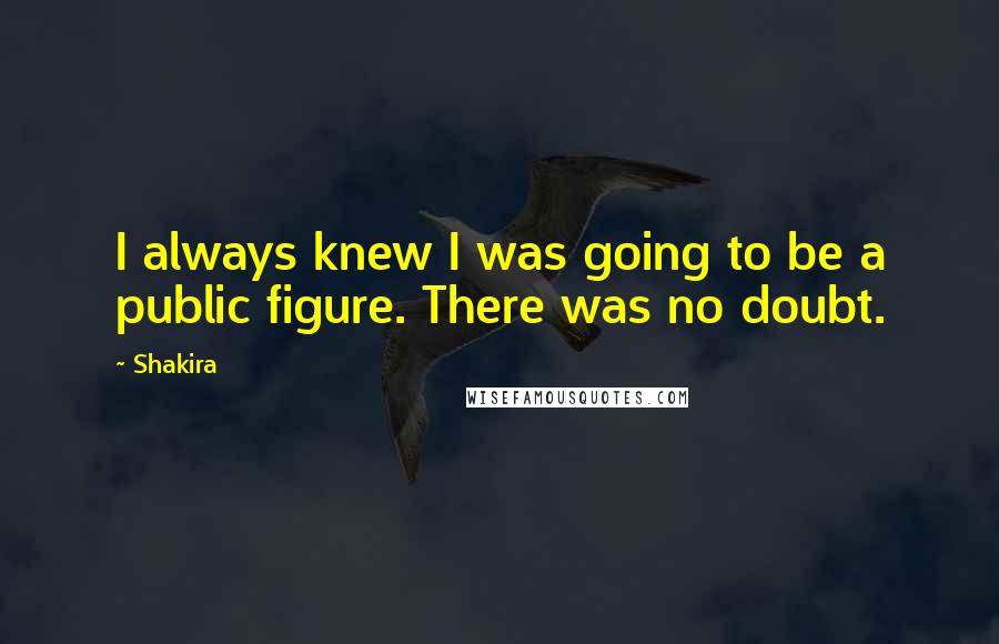 Shakira Quotes: I always knew I was going to be a public figure. There was no doubt.