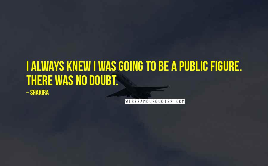 Shakira Quotes: I always knew I was going to be a public figure. There was no doubt.