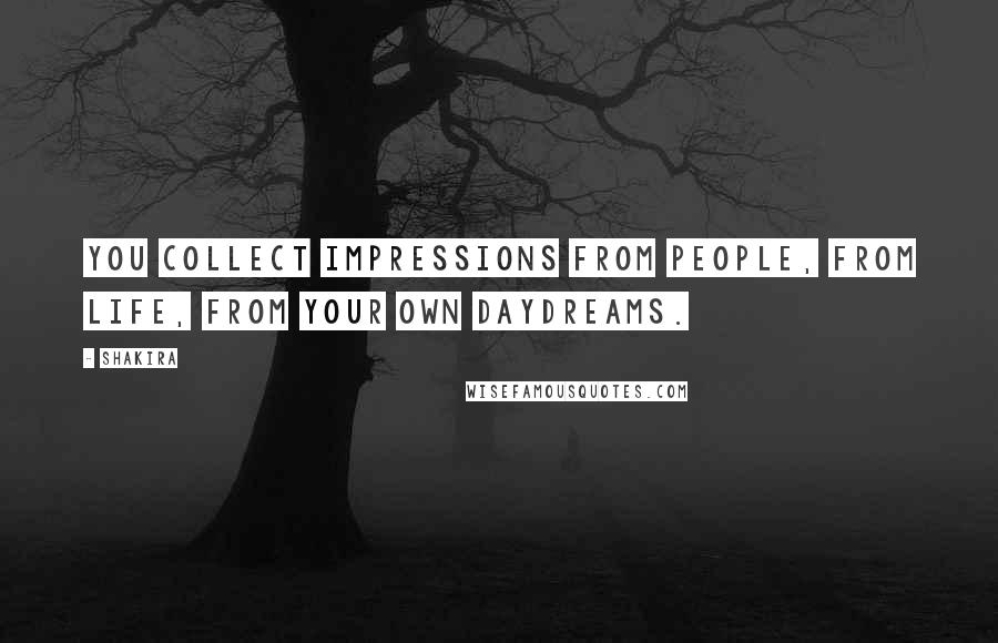 Shakira Quotes: You collect impressions from people, from life, from your own daydreams.