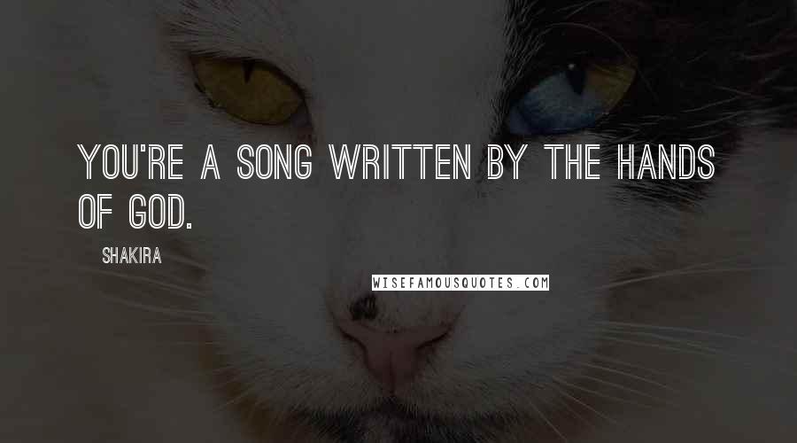 Shakira Quotes: You're a song written by the hands of God.