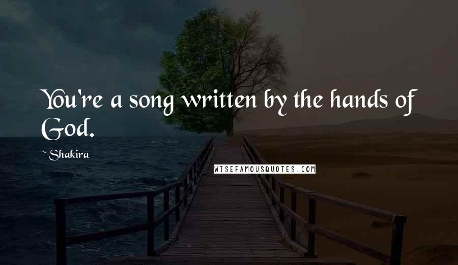 Shakira Quotes: You're a song written by the hands of God.