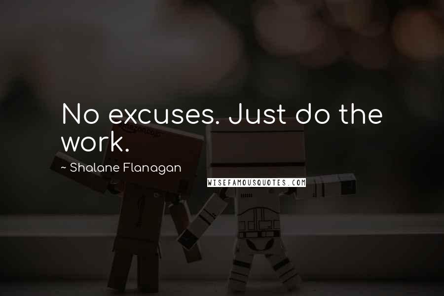 Shalane Flanagan Quotes: No excuses. Just do the work.