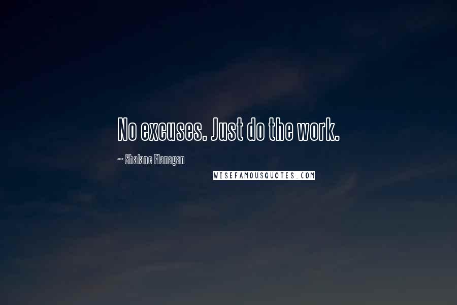 Shalane Flanagan Quotes: No excuses. Just do the work.