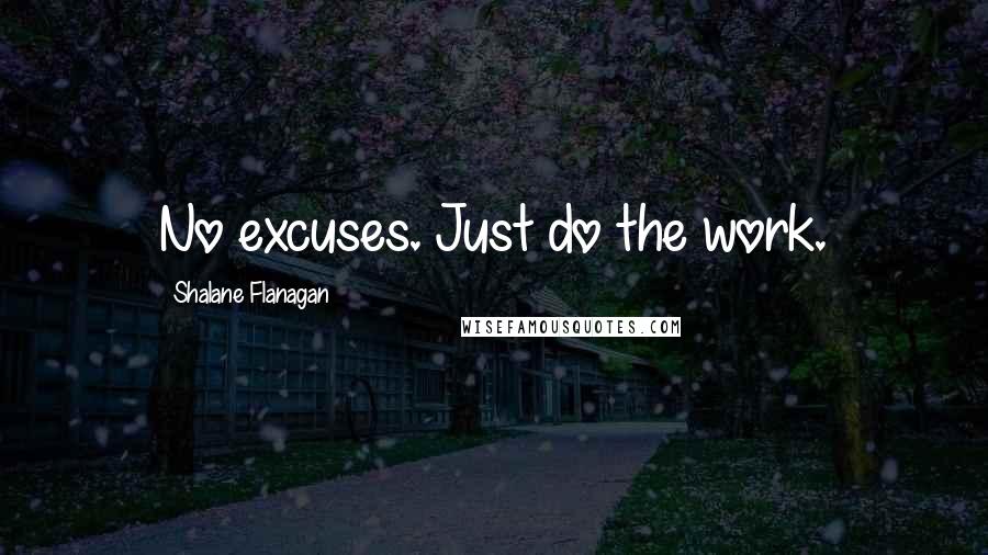 Shalane Flanagan Quotes: No excuses. Just do the work.