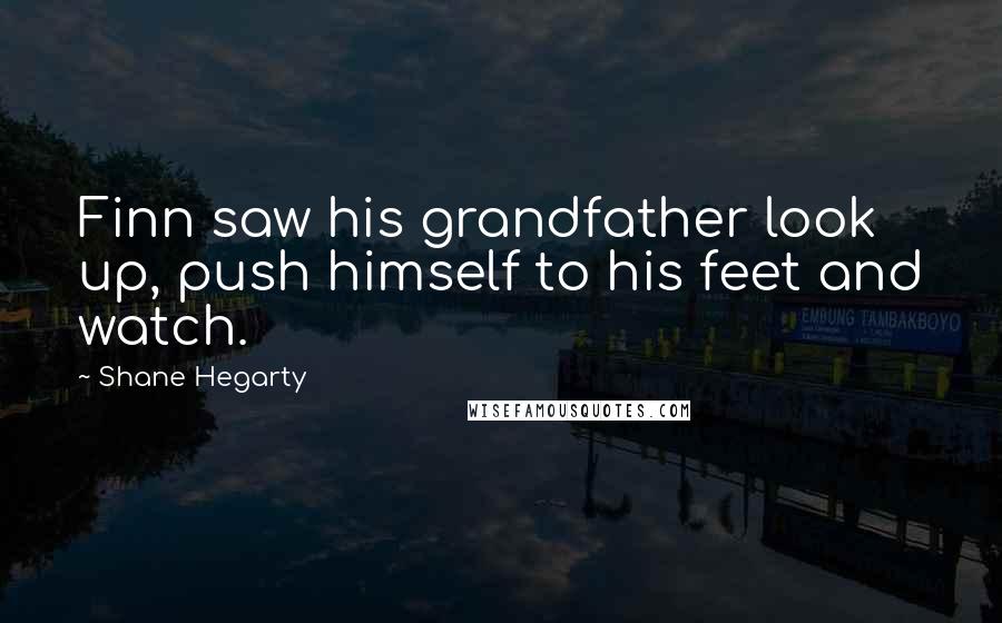 Shane Hegarty Quotes: Finn saw his grandfather look up, push himself to his feet and watch.