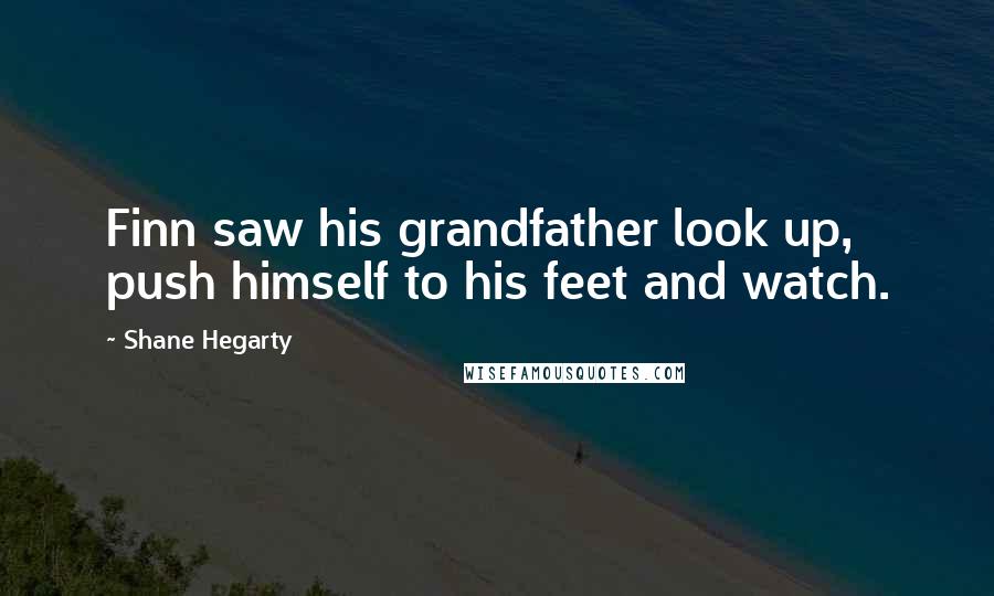 Shane Hegarty Quotes: Finn saw his grandfather look up, push himself to his feet and watch.