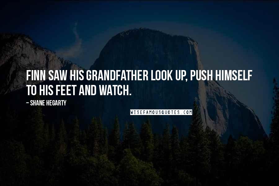 Shane Hegarty Quotes: Finn saw his grandfather look up, push himself to his feet and watch.