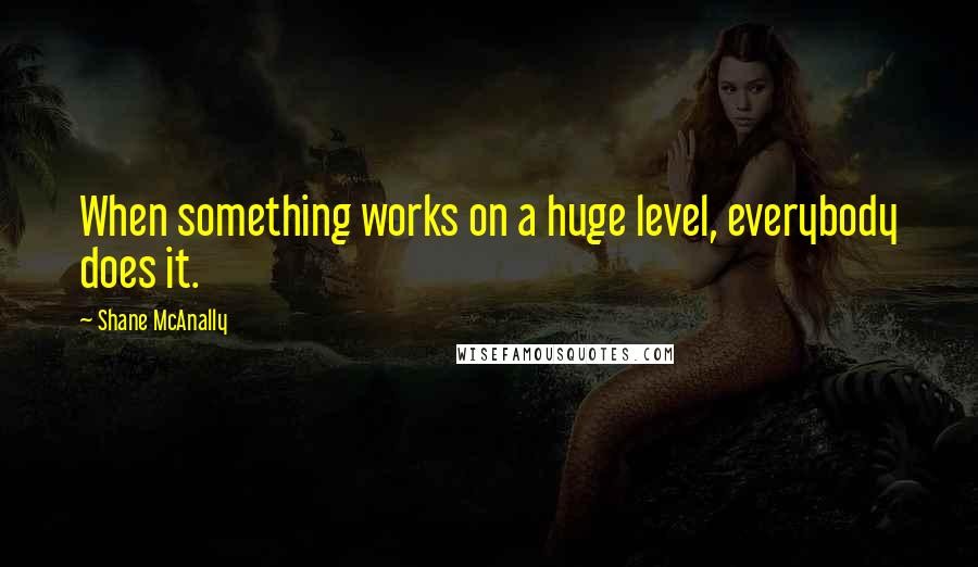 Shane McAnally Quotes: When something works on a huge level, everybody does it.