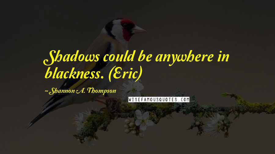 Shannon A. Thompson Quotes: Shadows could be anywhere in blackness. (Eric)