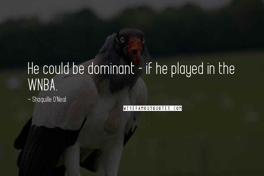 Shaquille O'Neal Quotes: He could be dominant - if he played in the WNBA.