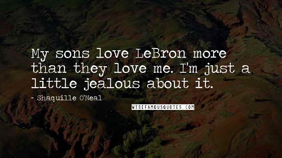 Shaquille O'Neal Quotes: My sons love LeBron more than they love me. I'm just a little jealous about it.