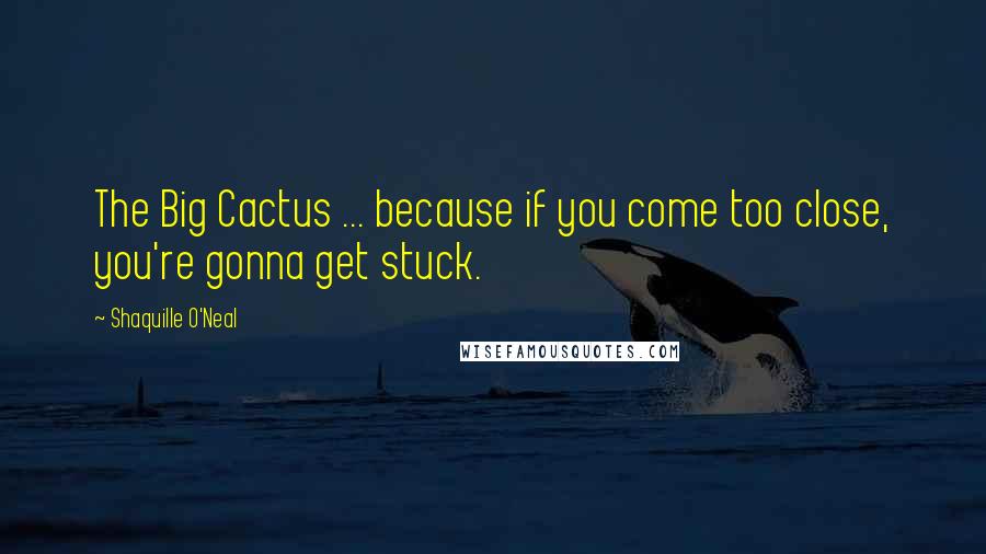Shaquille O'Neal Quotes: The Big Cactus ... because if you come too close, you're gonna get stuck.