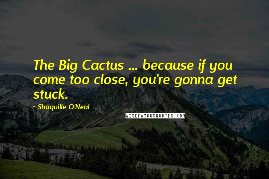 Shaquille O'Neal Quotes: The Big Cactus ... because if you come too close, you're gonna get stuck.