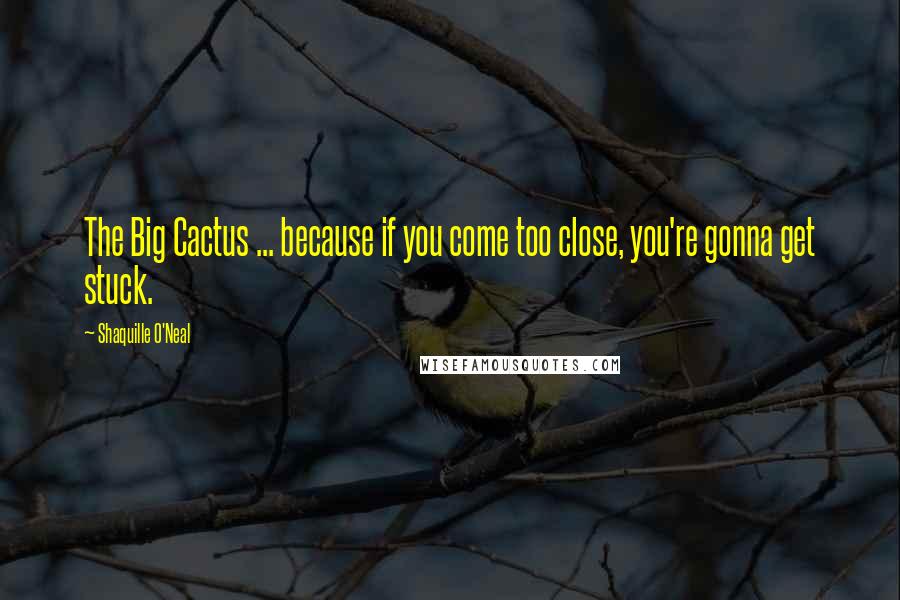 Shaquille O'Neal Quotes: The Big Cactus ... because if you come too close, you're gonna get stuck.