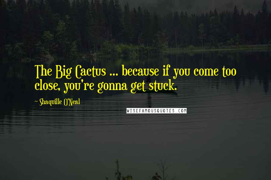 Shaquille O'Neal Quotes: The Big Cactus ... because if you come too close, you're gonna get stuck.