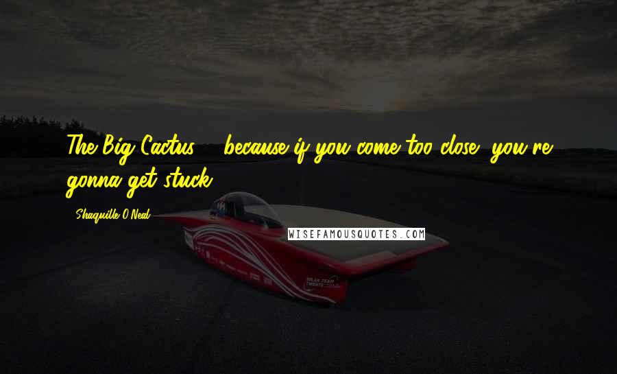Shaquille O'Neal Quotes: The Big Cactus ... because if you come too close, you're gonna get stuck.