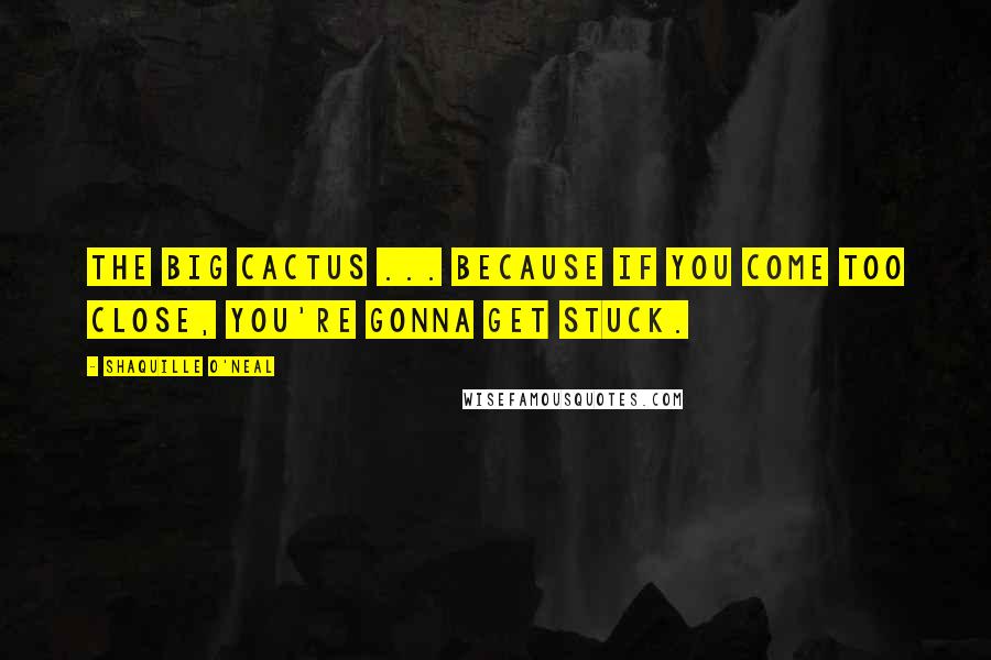Shaquille O'Neal Quotes: The Big Cactus ... because if you come too close, you're gonna get stuck.