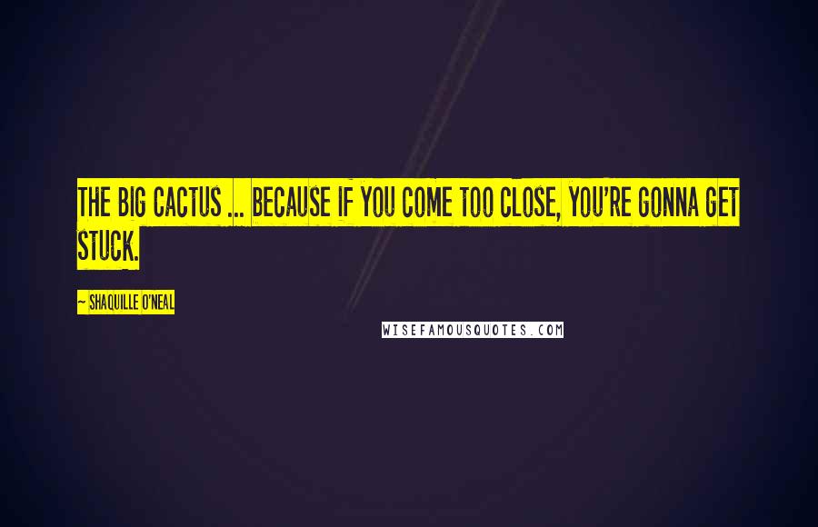 Shaquille O'Neal Quotes: The Big Cactus ... because if you come too close, you're gonna get stuck.