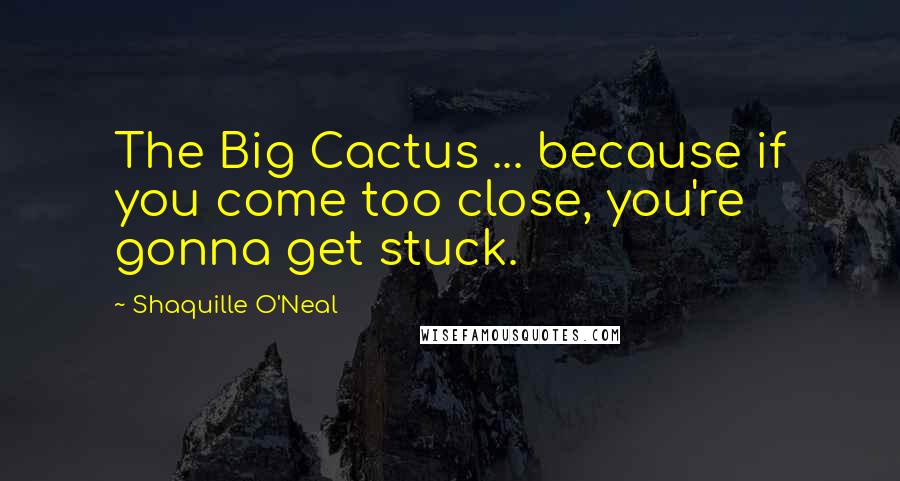 Shaquille O'Neal Quotes: The Big Cactus ... because if you come too close, you're gonna get stuck.