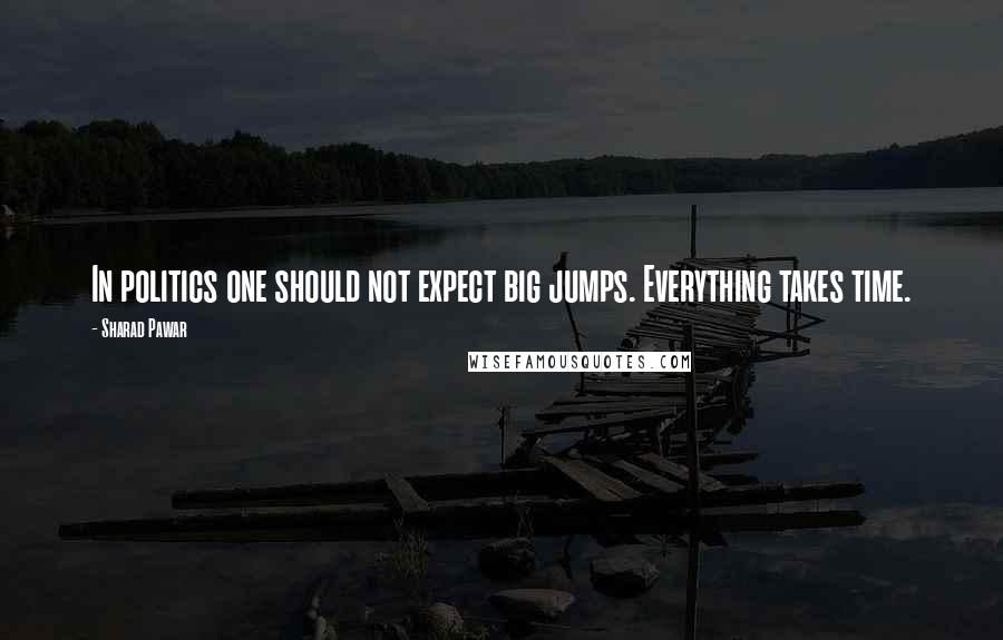 Sharad Pawar Quotes: In politics one should not expect big jumps. Everything takes time.