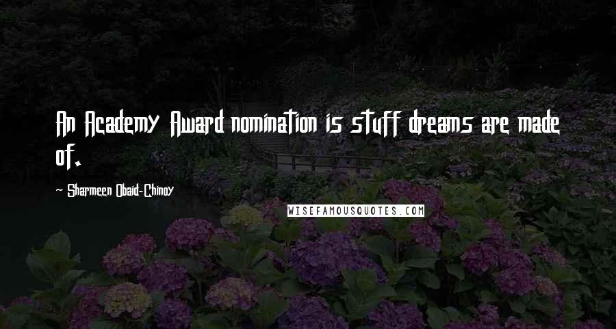Sharmeen Obaid-Chinoy Quotes: An Academy Award nomination is stuff dreams are made of.