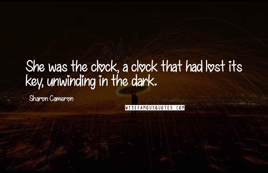 Sharon Cameron Quotes: She was the clock, a clock that had lost its key, unwinding in the dark.