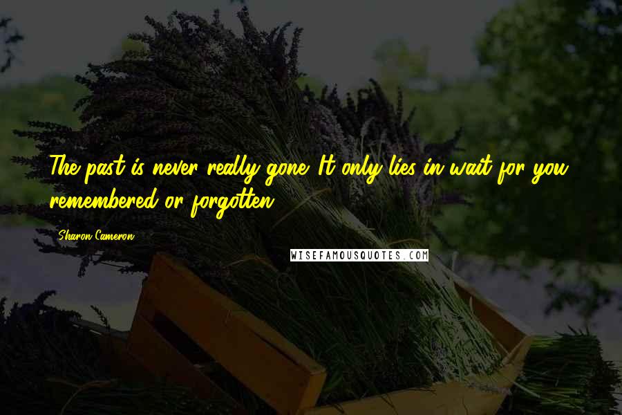 Sharon Cameron Quotes: The past is never really gone. It only lies in wait for you, remembered or forgotten.